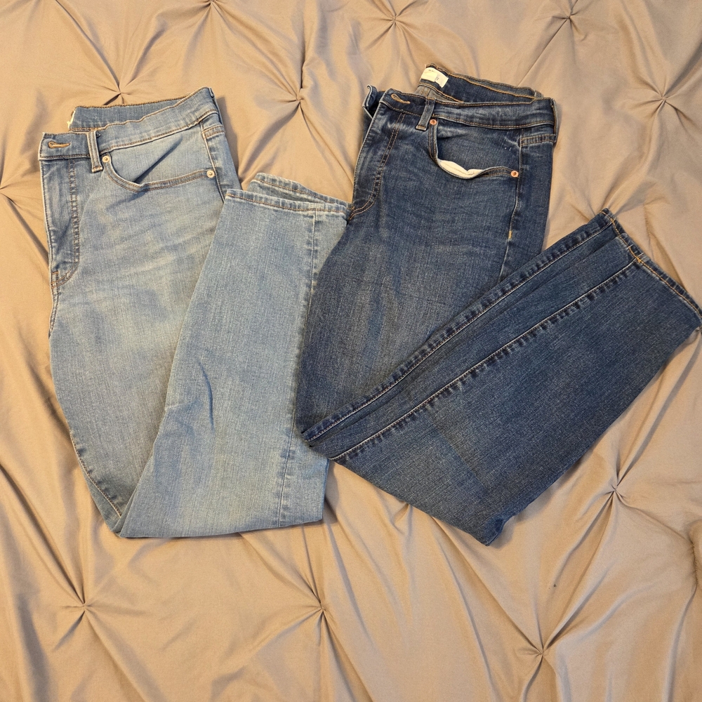 Maurices Skinny Jeans Duo — Light Blue & Dark Blue Denim
